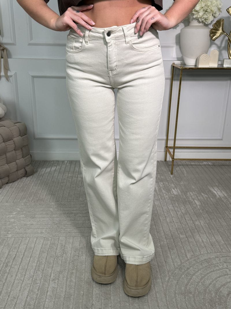 Spodnie Cross Jeans Beige - obrazek 3