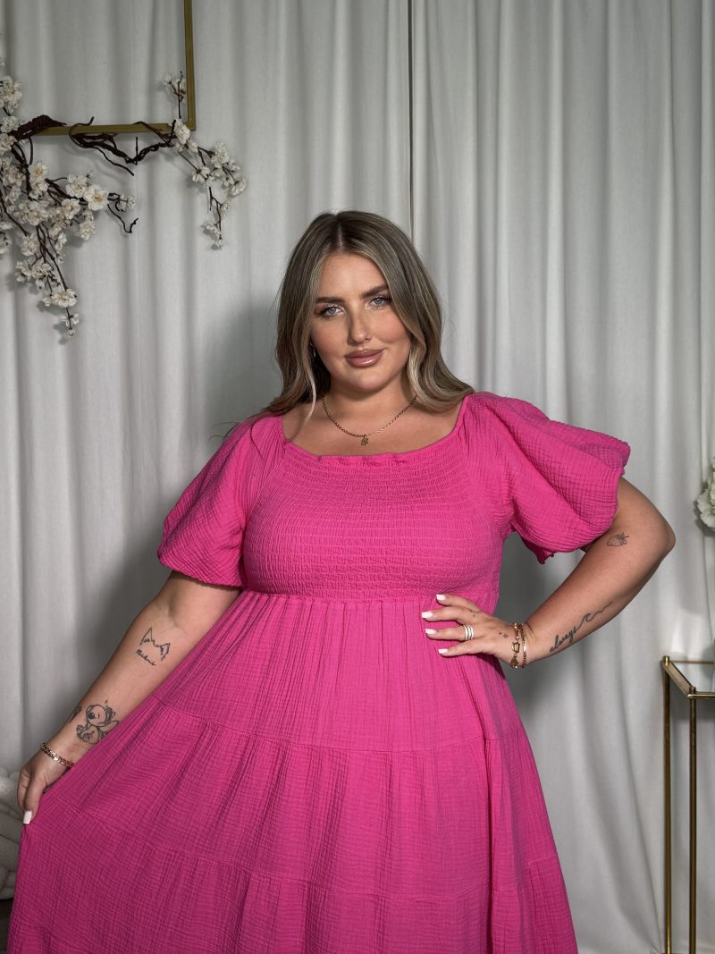 Sukienka Sindi Dark Pink - obrazek 3