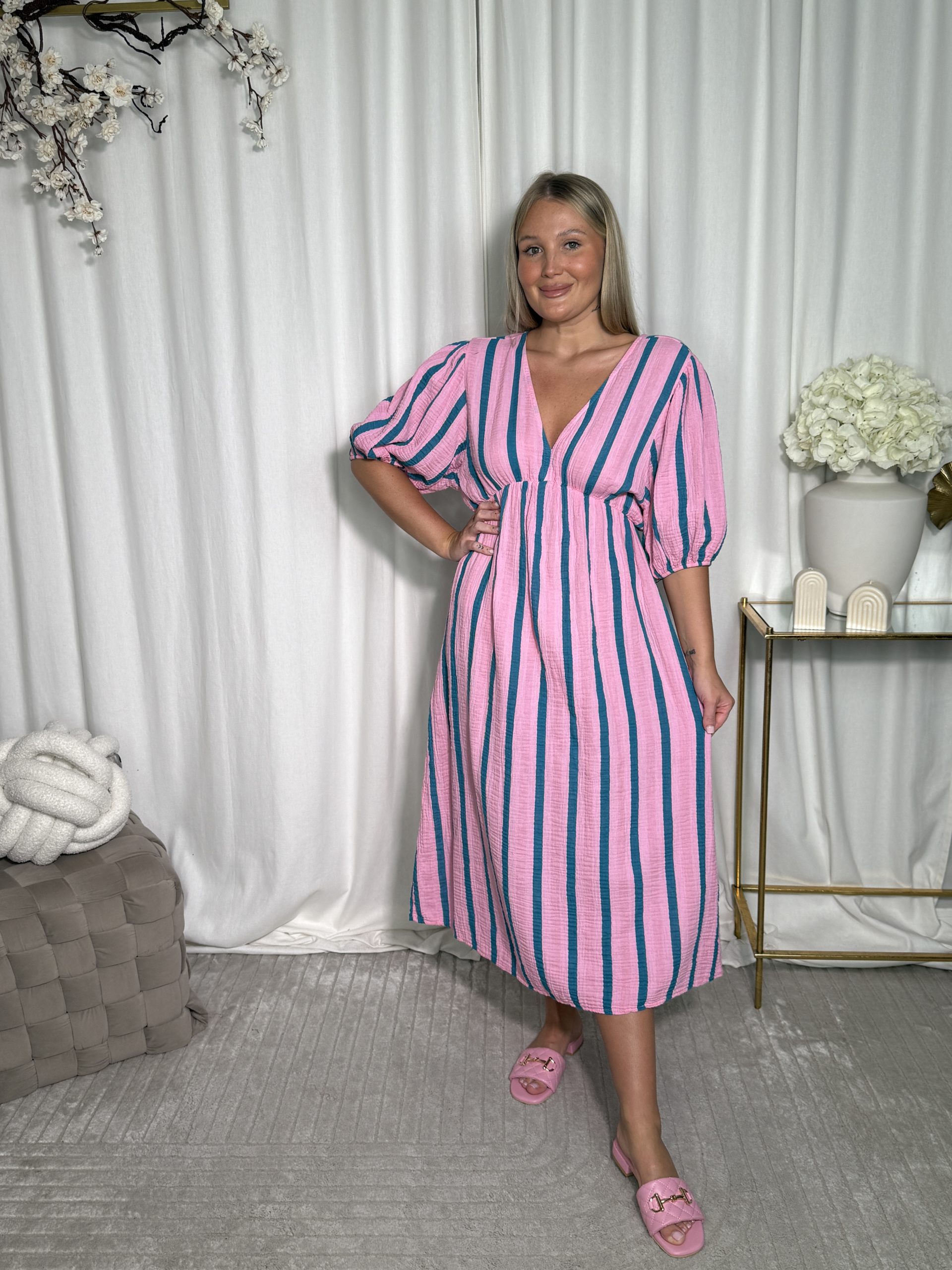 Sukienka Astoria Stripes Pink Blue