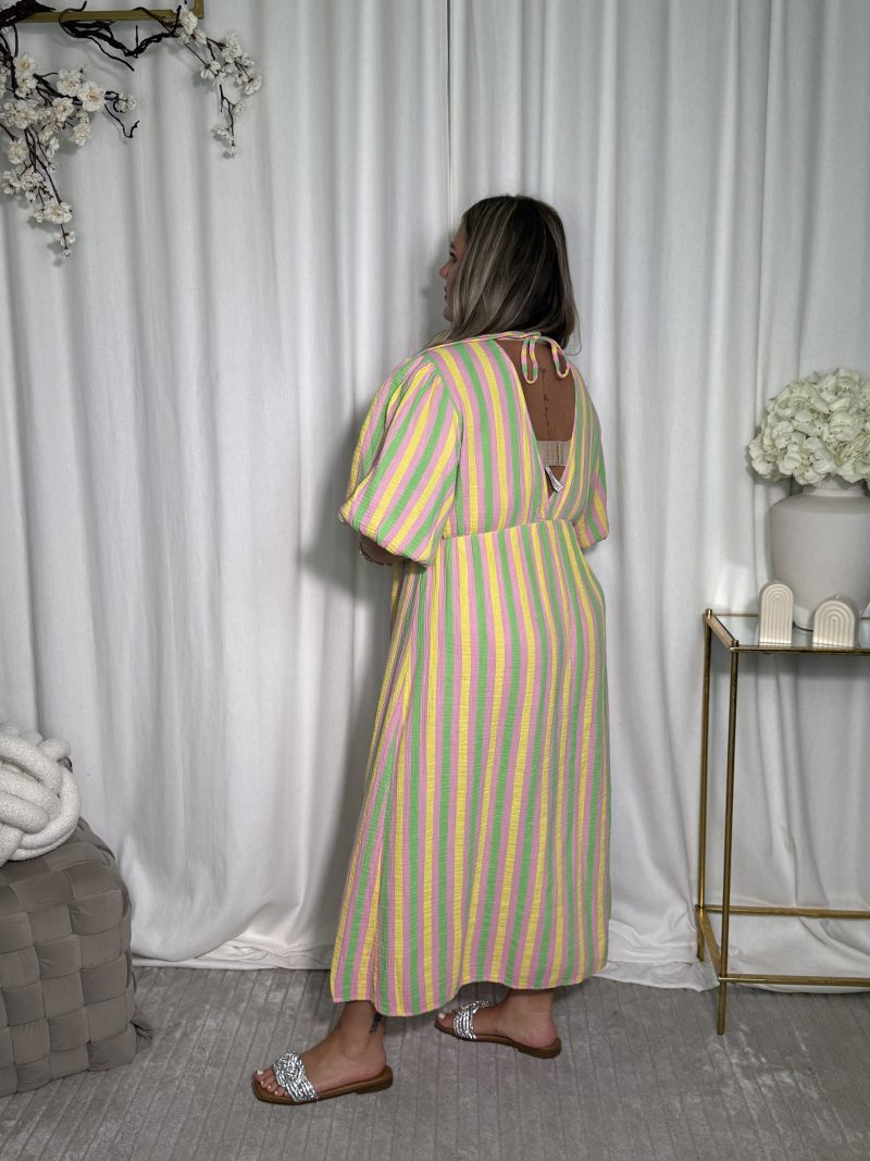 Sukienka Astoria Stripes Yellow Pink - obrazek 2