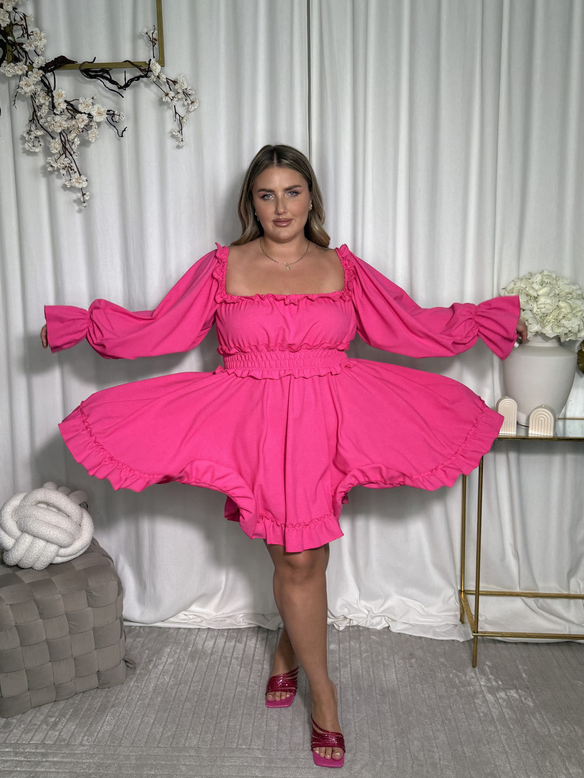 Sukienka Sepal Dark Pink - obrazek 4