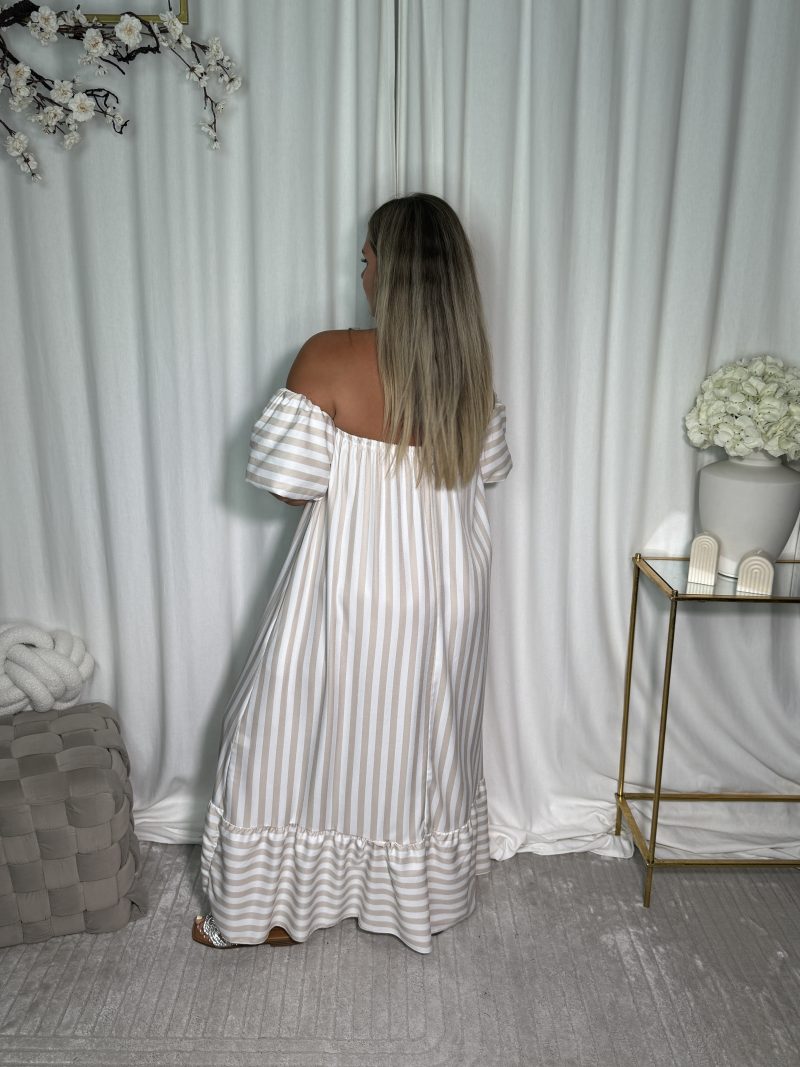Sukienka Floresa White Beige - obrazek 5