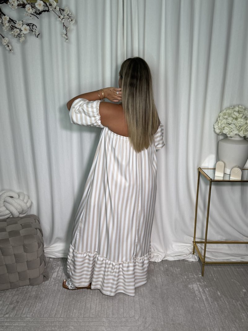 Sukienka Floresa White Beige - obrazek 3