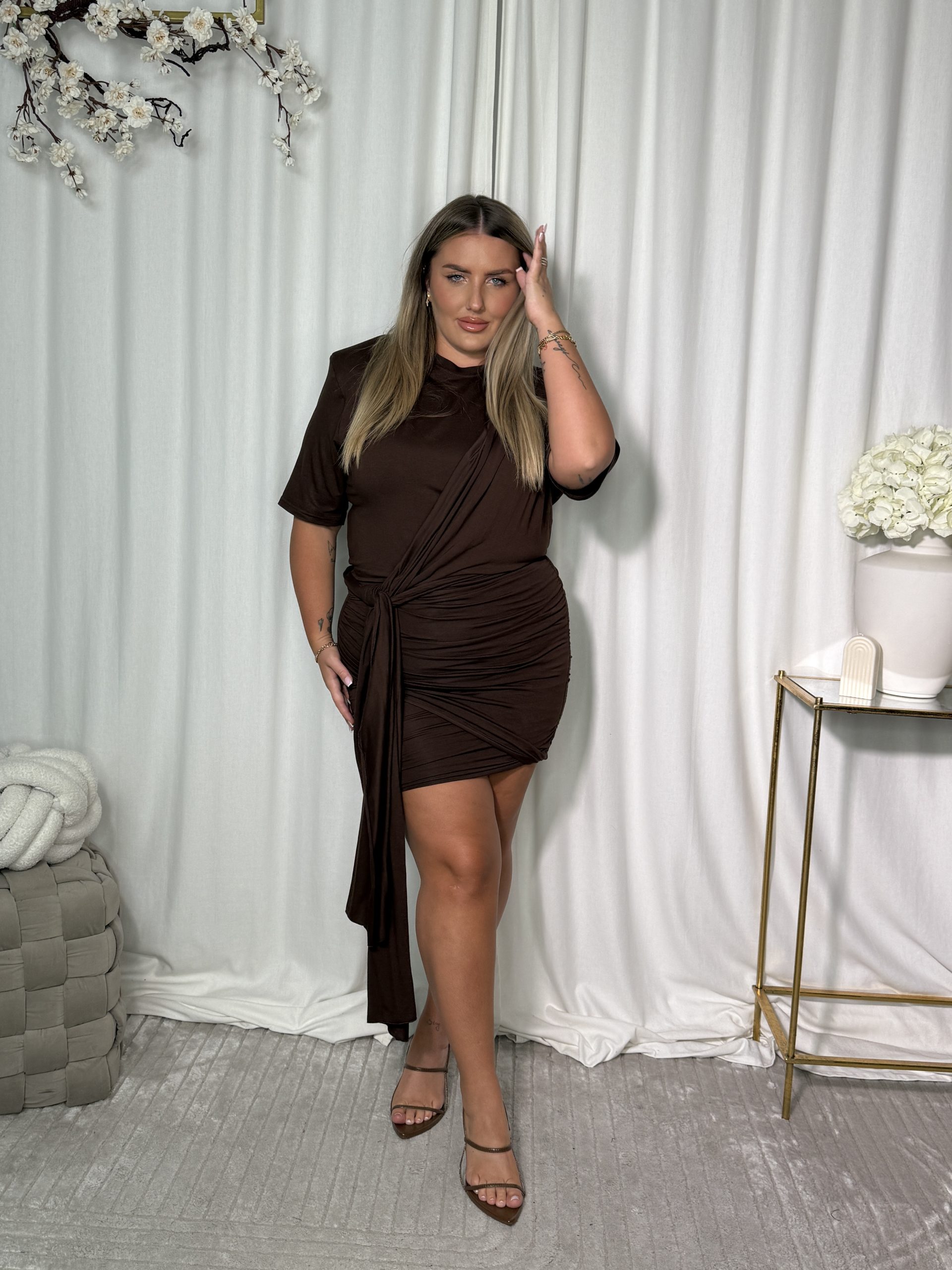 Sukienka Nefri Brown - obrazek 5