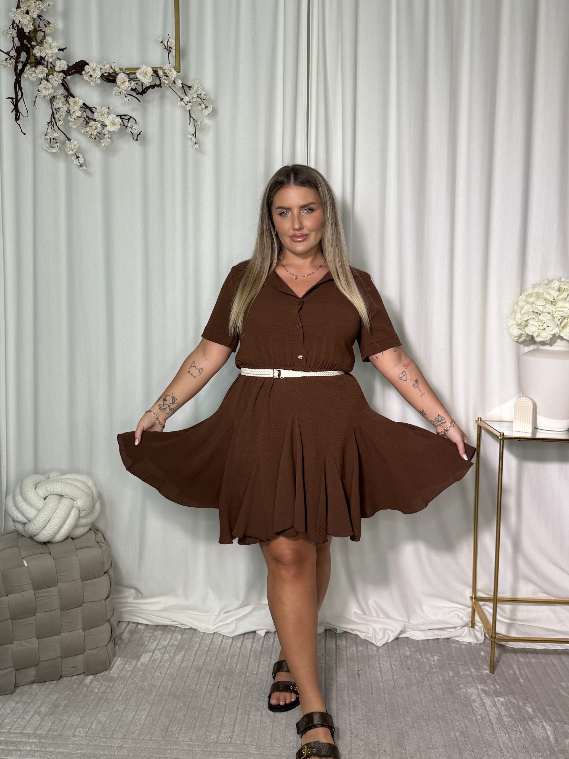 Sukienka Safija Brown - obrazek 4