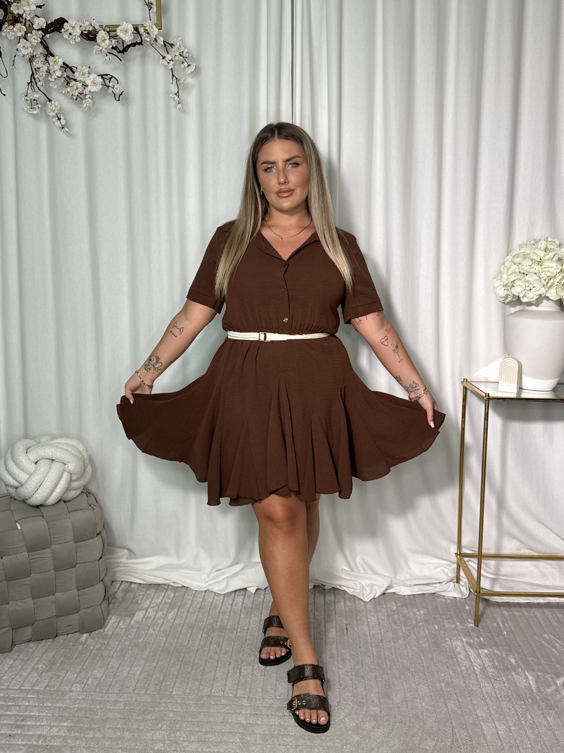 Sukienka Safija Brown - obrazek 6