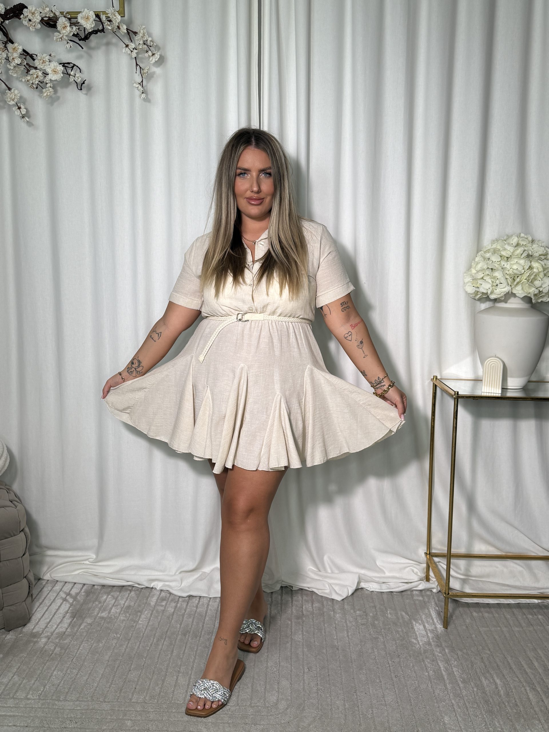 Sukienka Melania Beige - obrazek 5