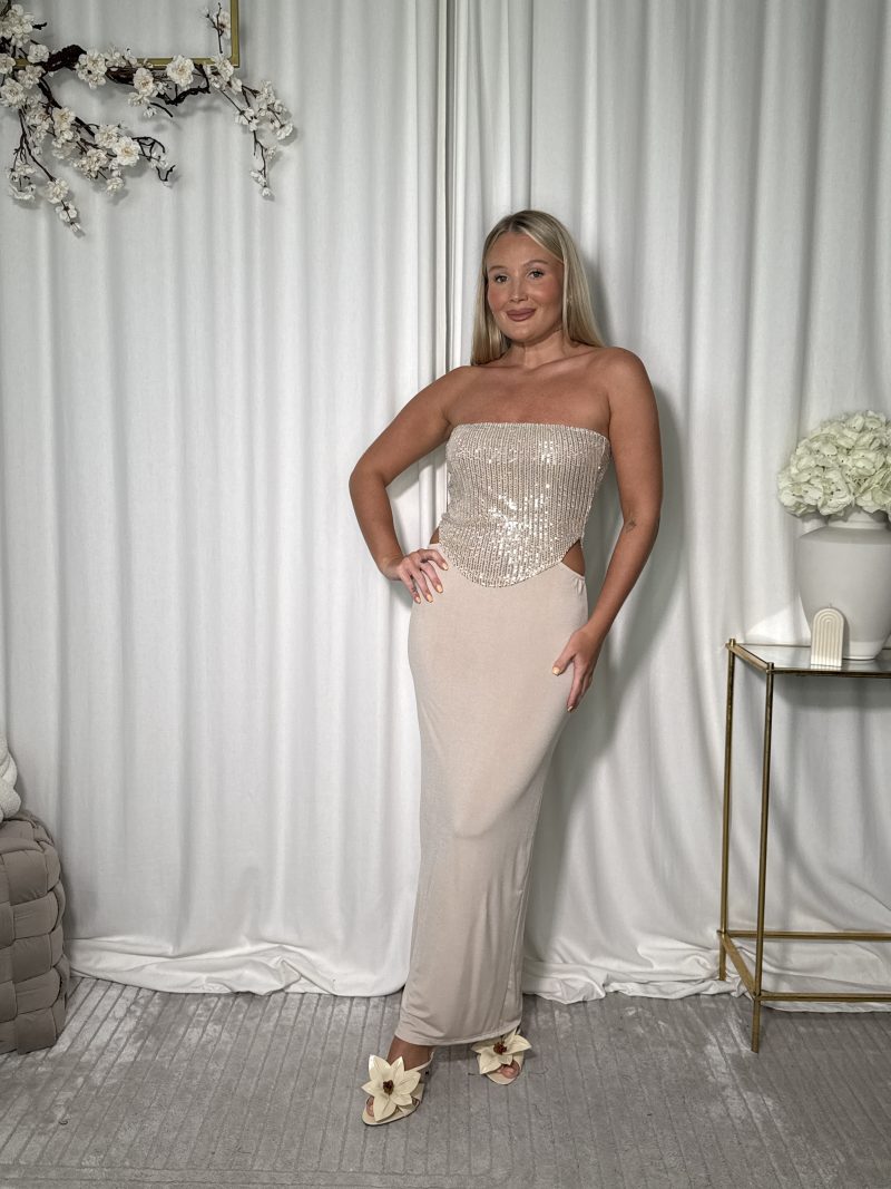 Sukienka Adelina Gold - obrazek 3