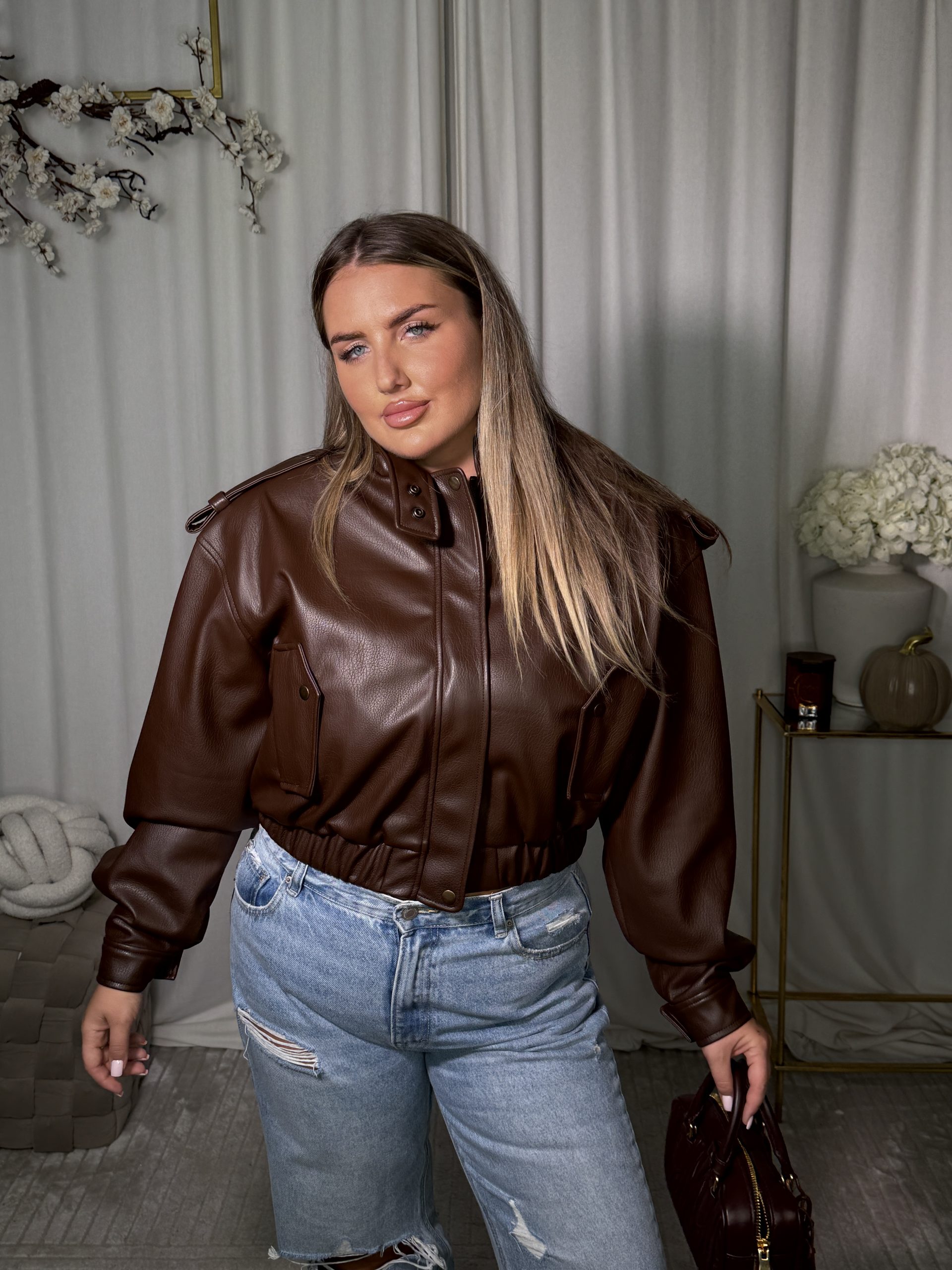 Kurtka Leila Milky Brown - obrazek 3