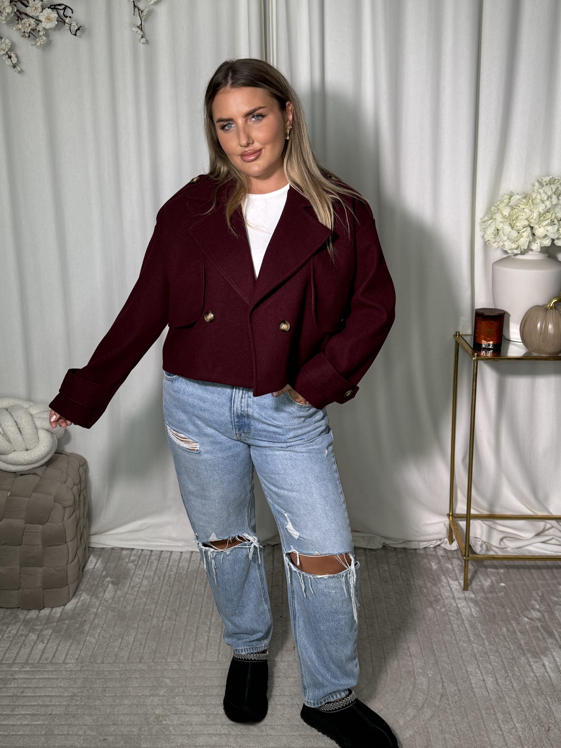 Płaszczyk Tezeni Bordo - obrazek 2