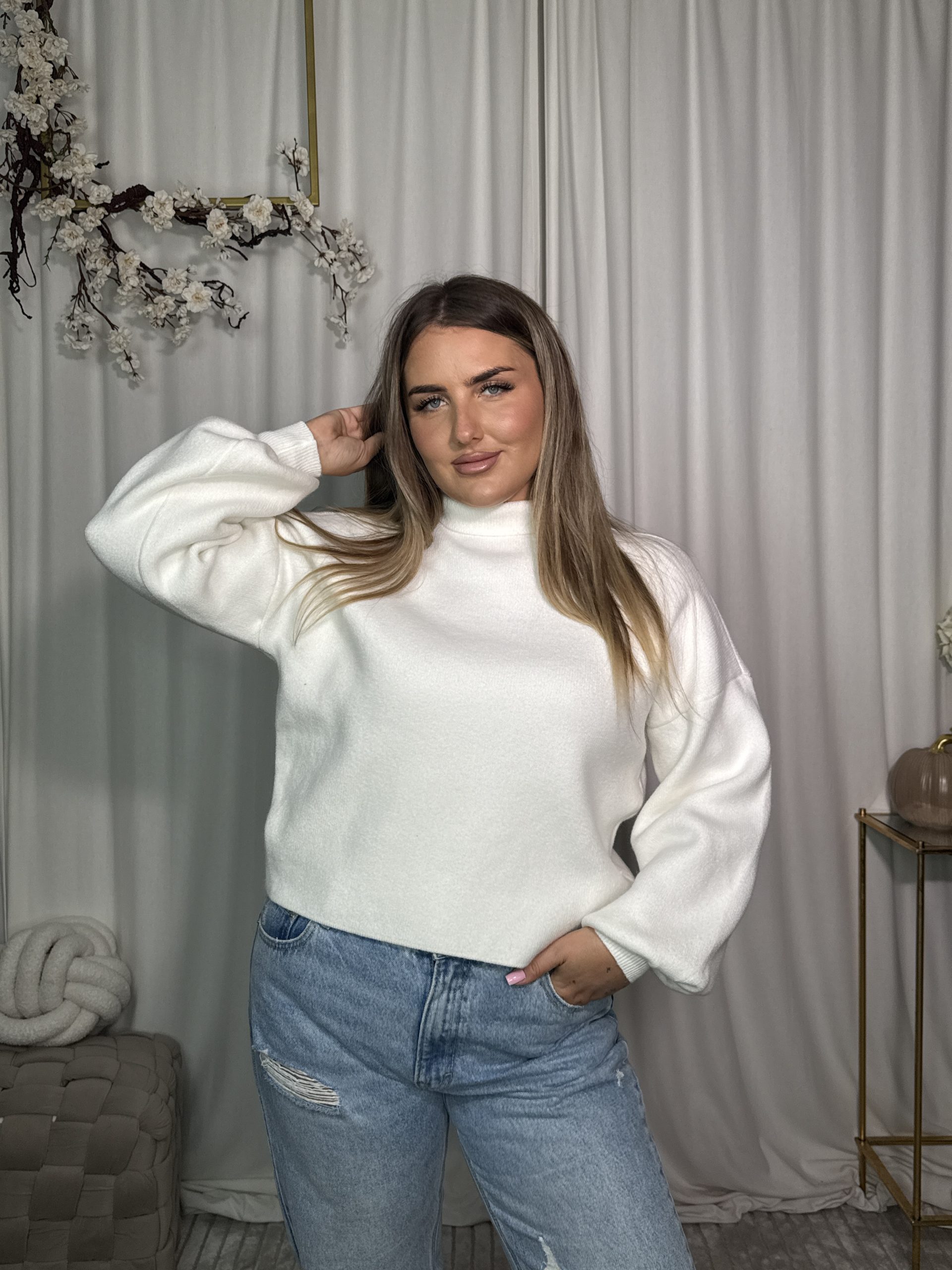 Sweter Telimo White - obrazek 3