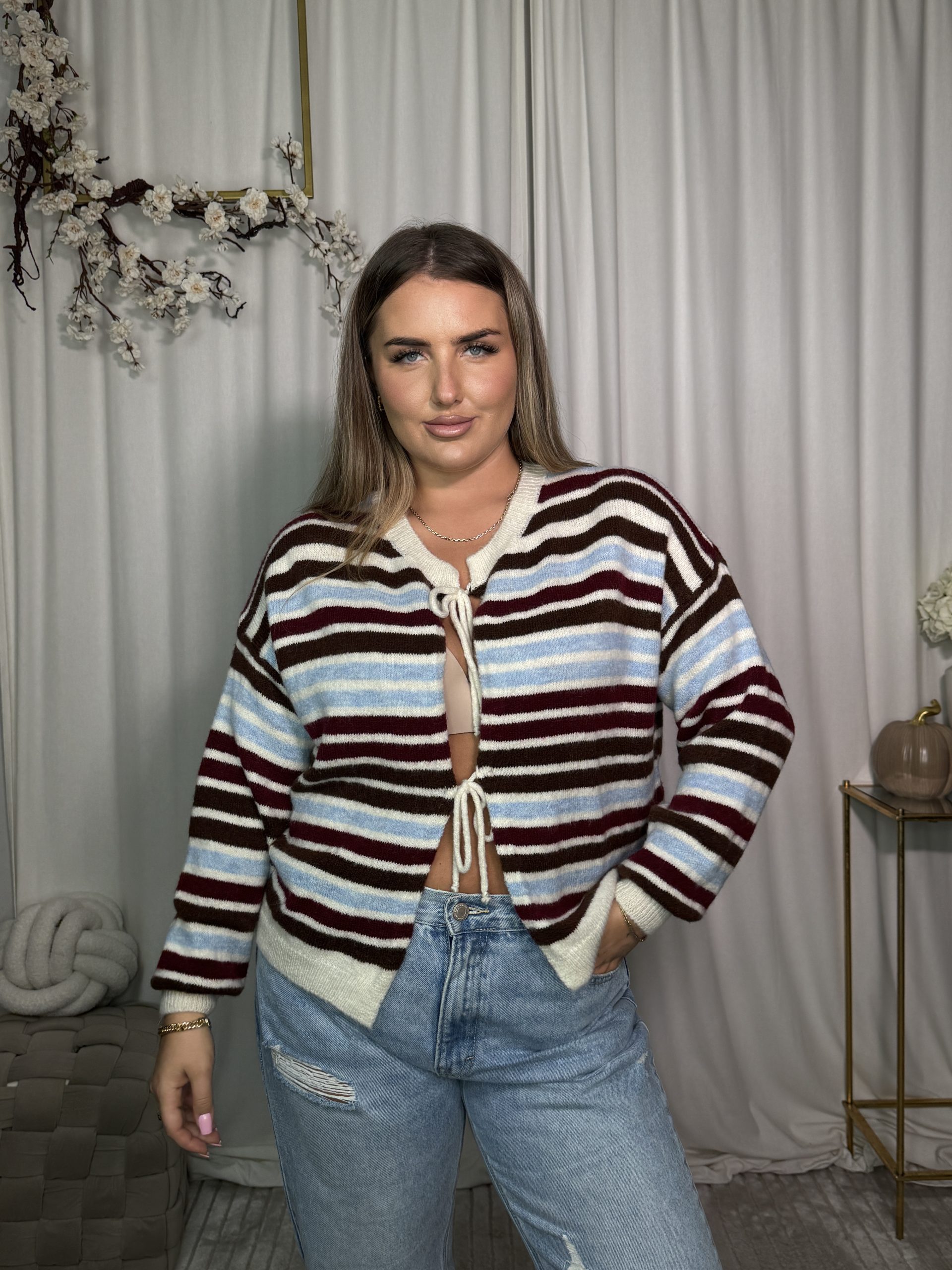 Sweter Dilvi Brown Blue - obrazek 2