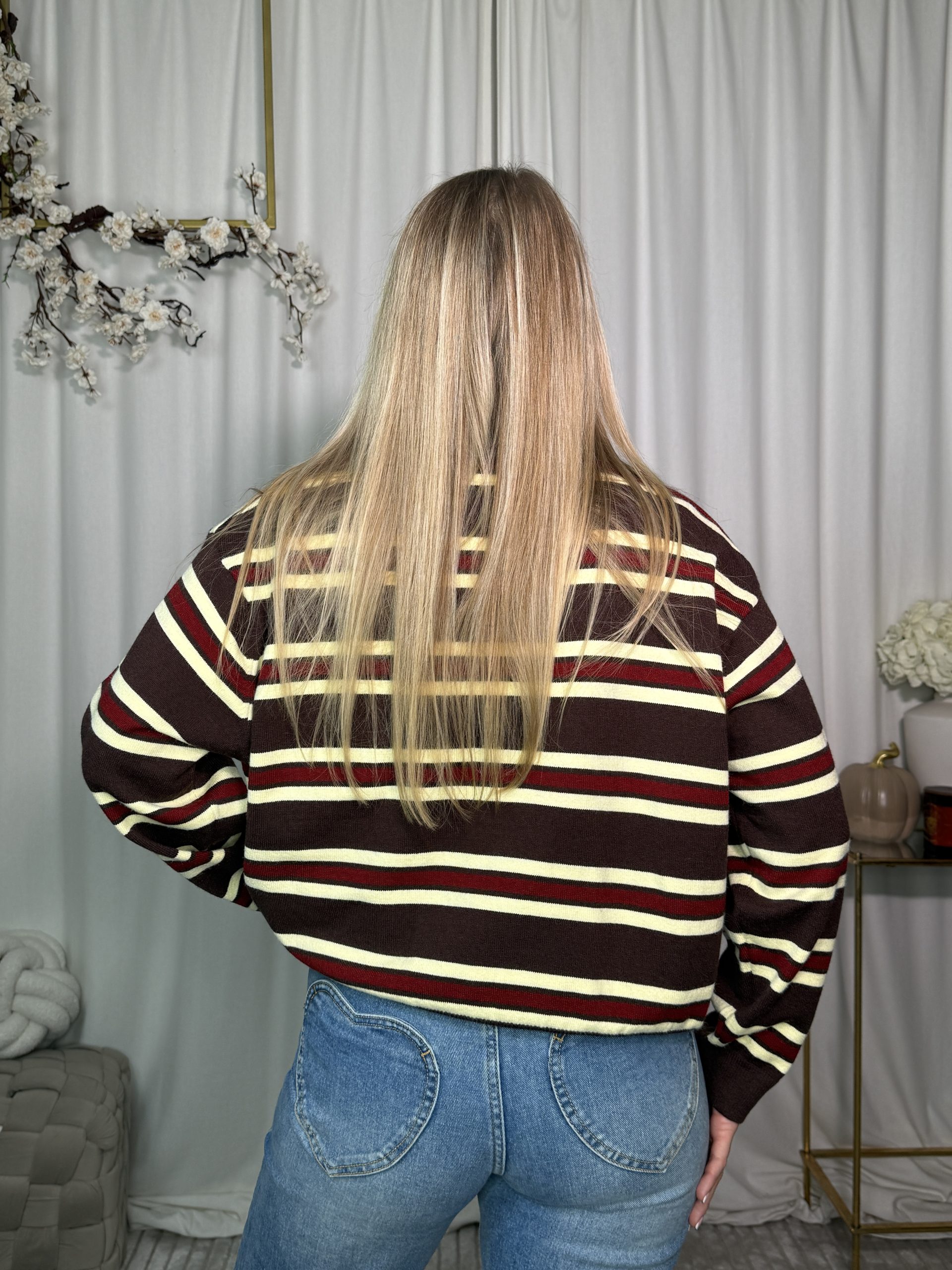 Sweter Nambel Brown Red - obrazek 4