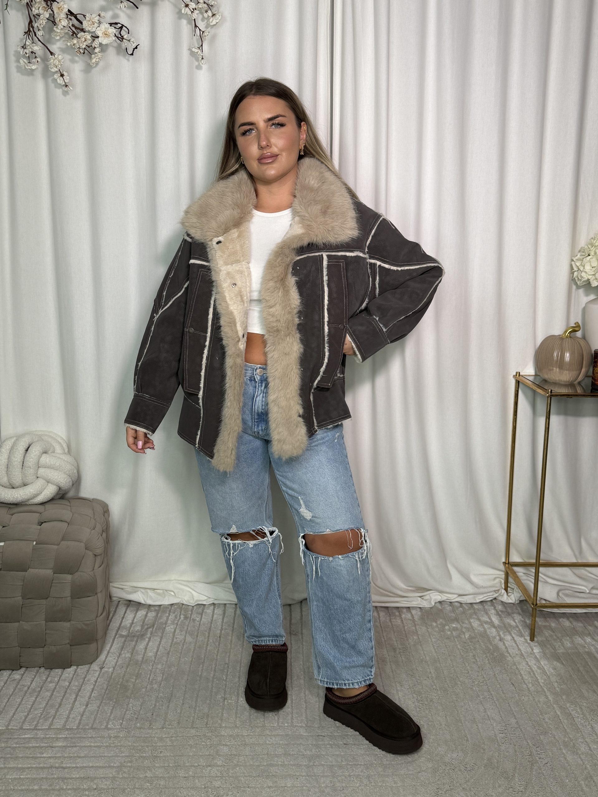 Kurtka Lossy Taupe - obrazek 9