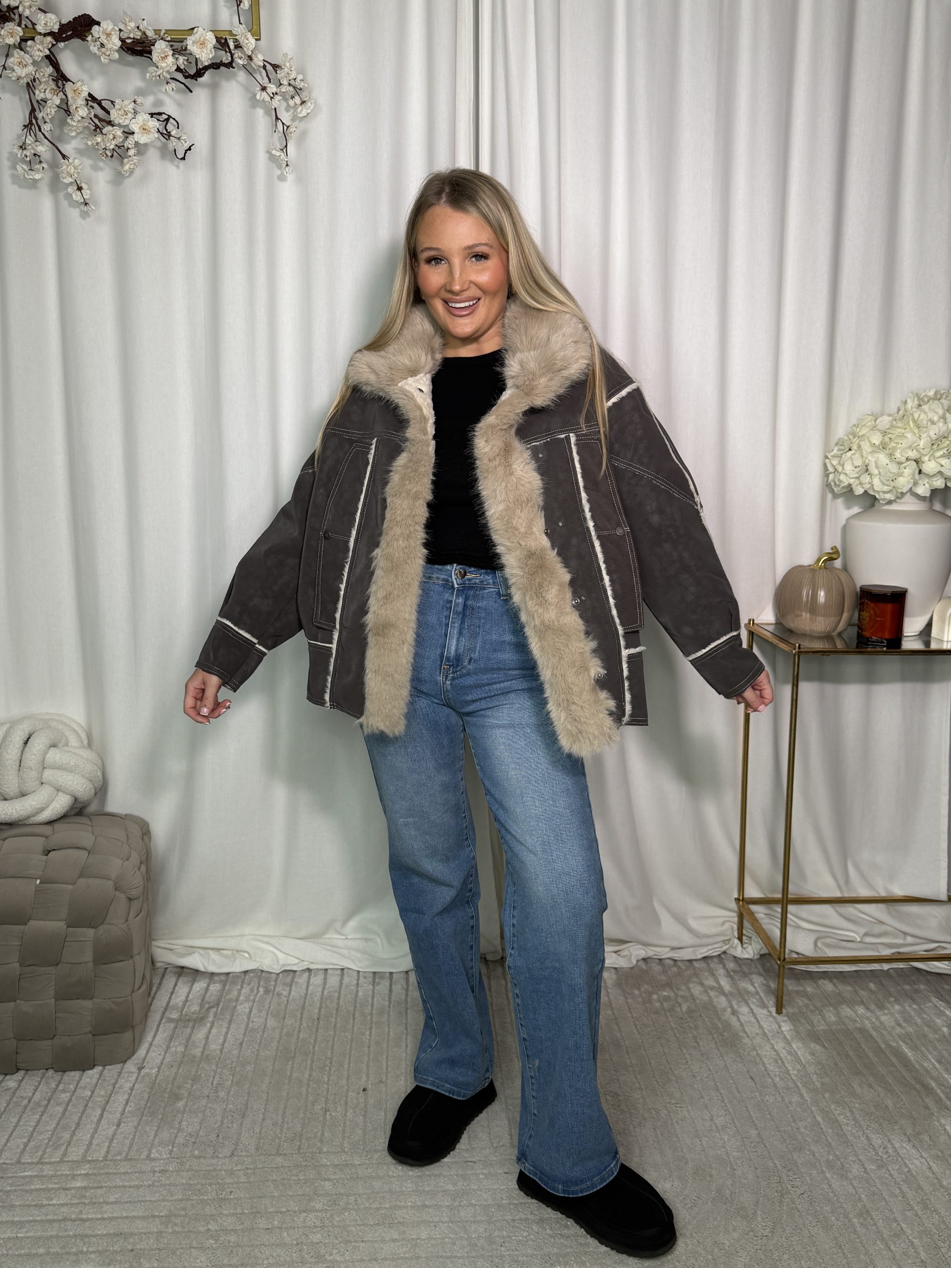 Kurtka Lossy Taupe - obrazek 4