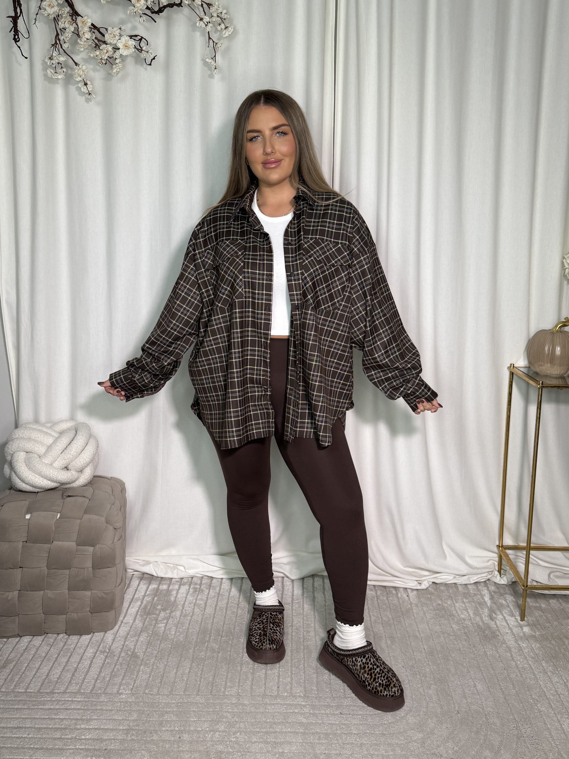 Koszula Glossy Dark Brown - obrazek 12