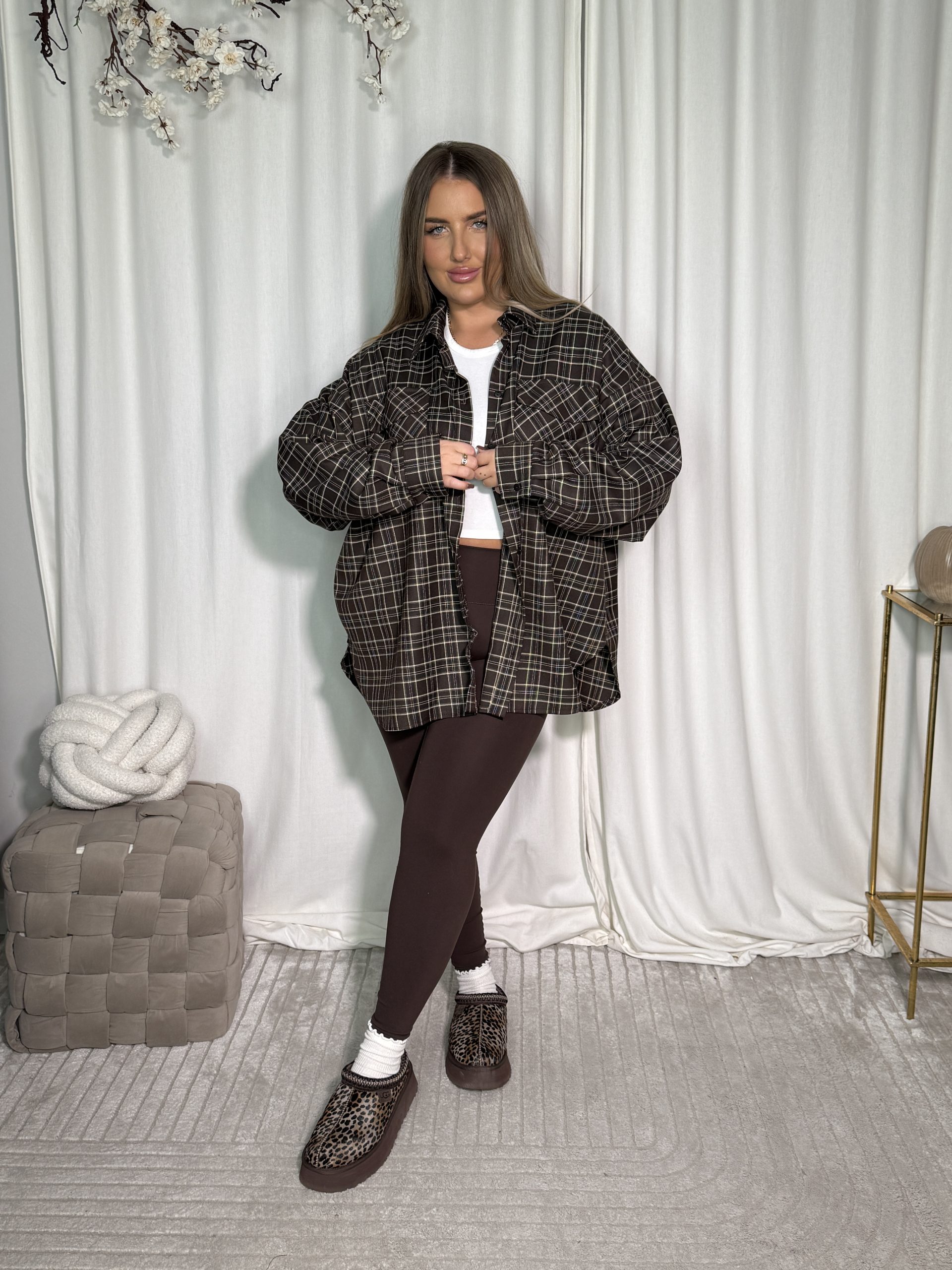 Koszula Glossy Dark Brown - obrazek 8