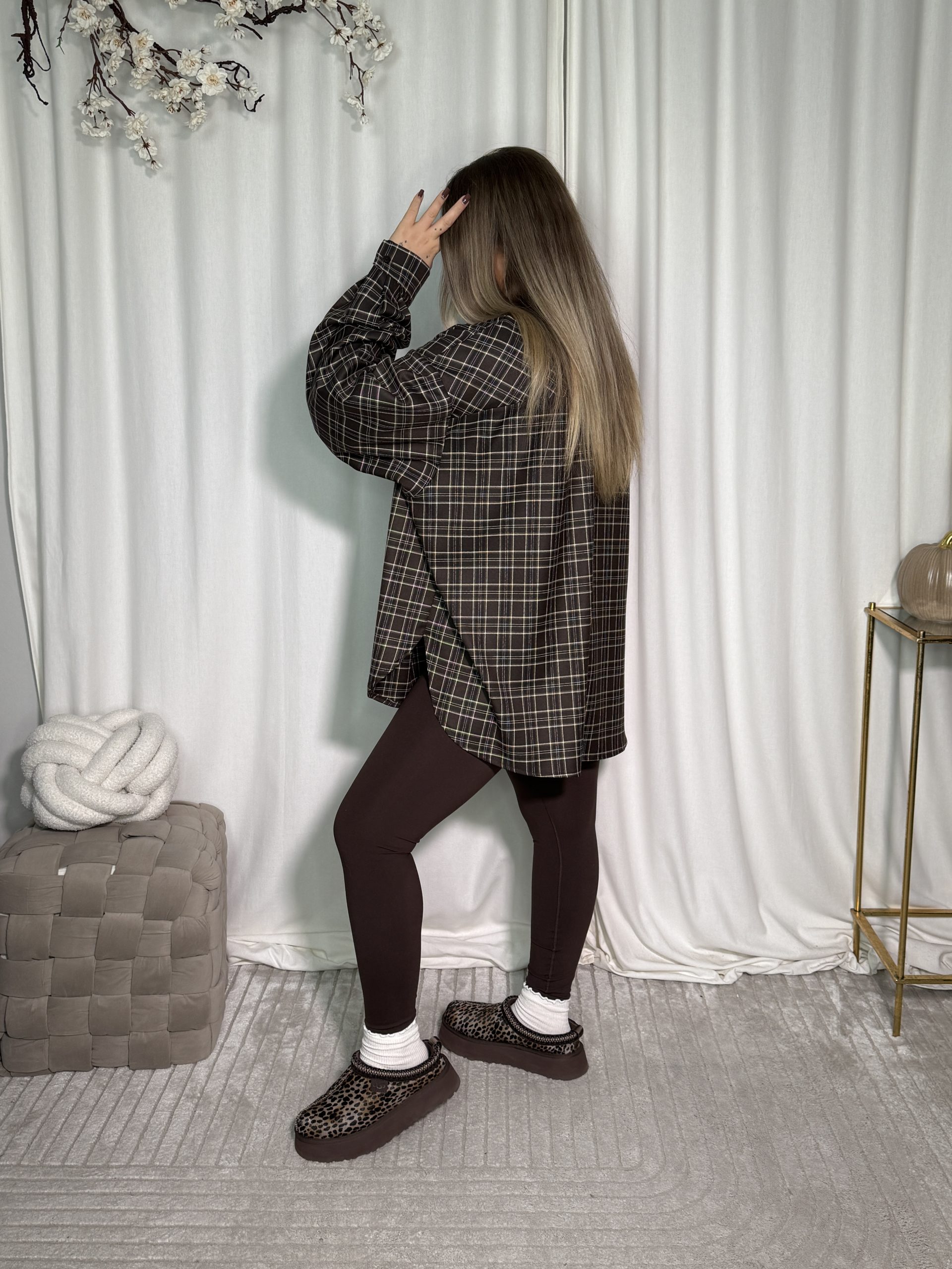 Koszula Glossy Dark Brown - obrazek 6