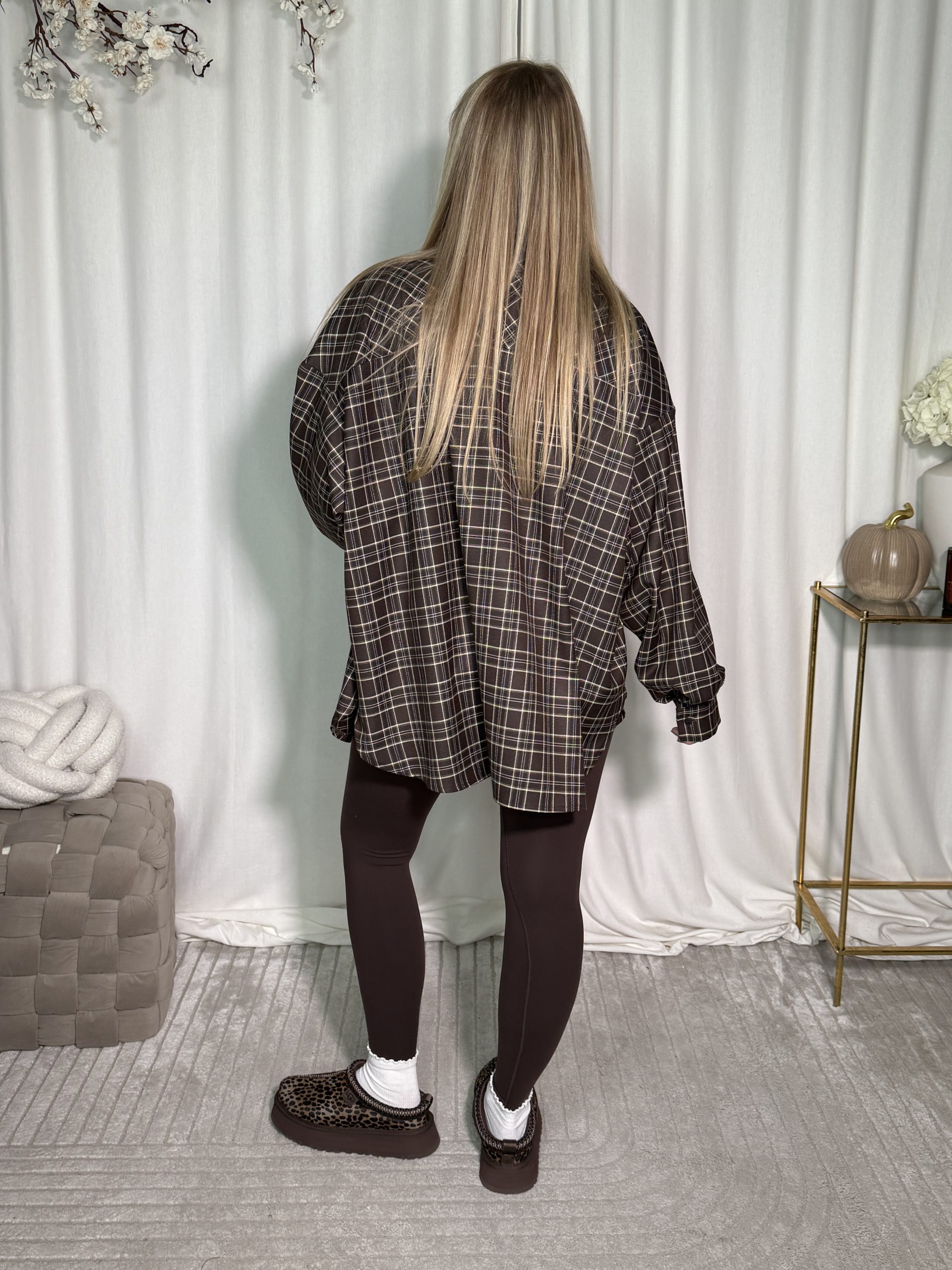 Koszula Glossy Dark Brown - obrazek 7