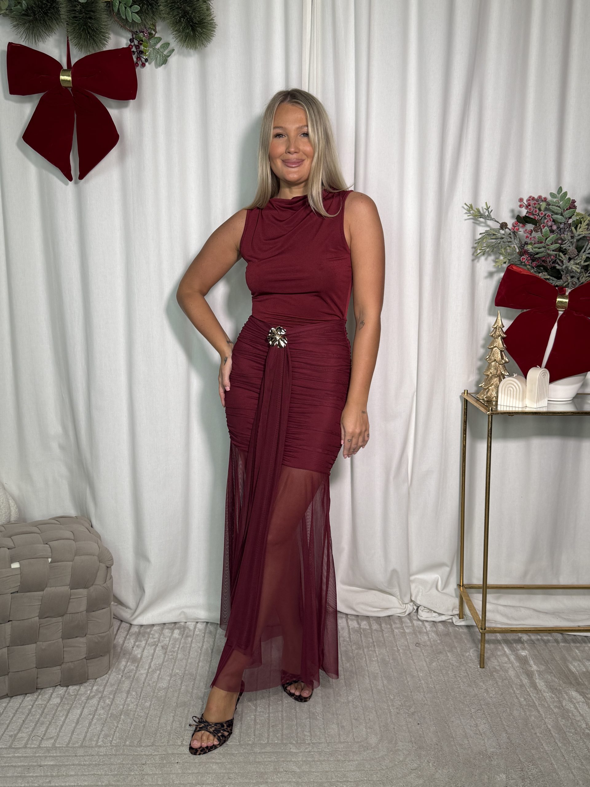 Sukienka Amire Bordo - obrazek 2