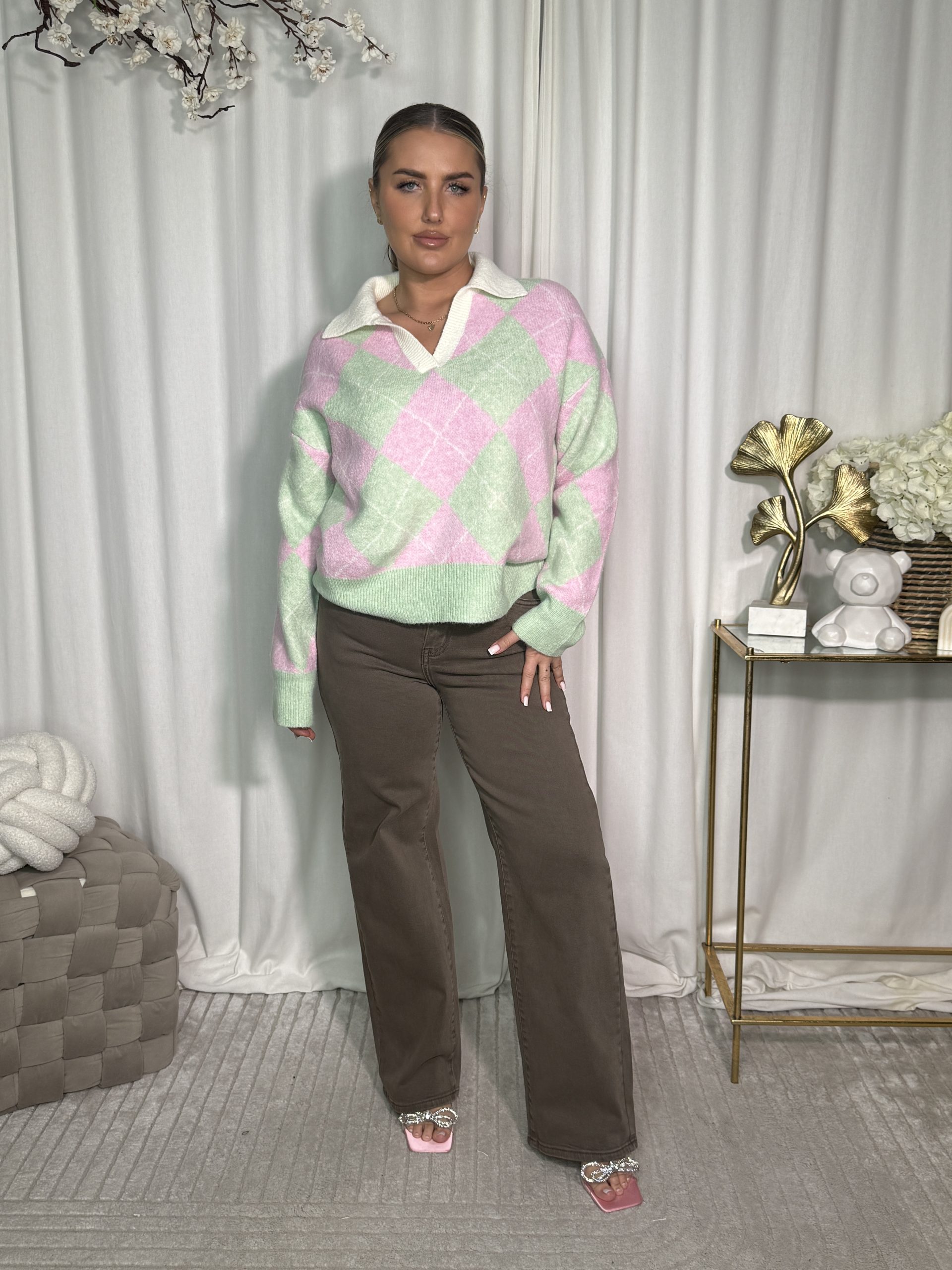 Sweter Sorbi Pink Matcha - obrazek 4