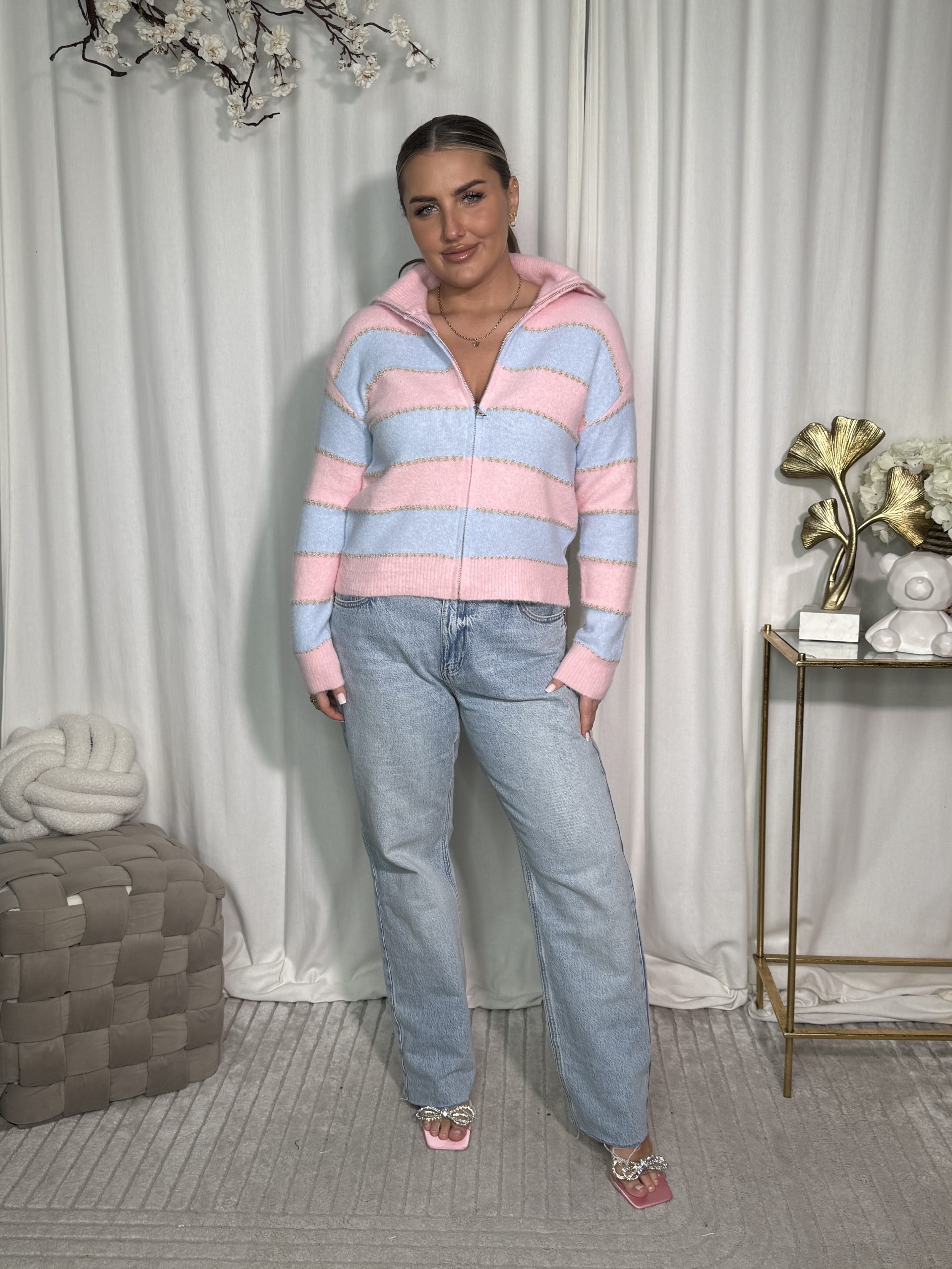 Sweter Pastelle Pink Blue - obrazek 3