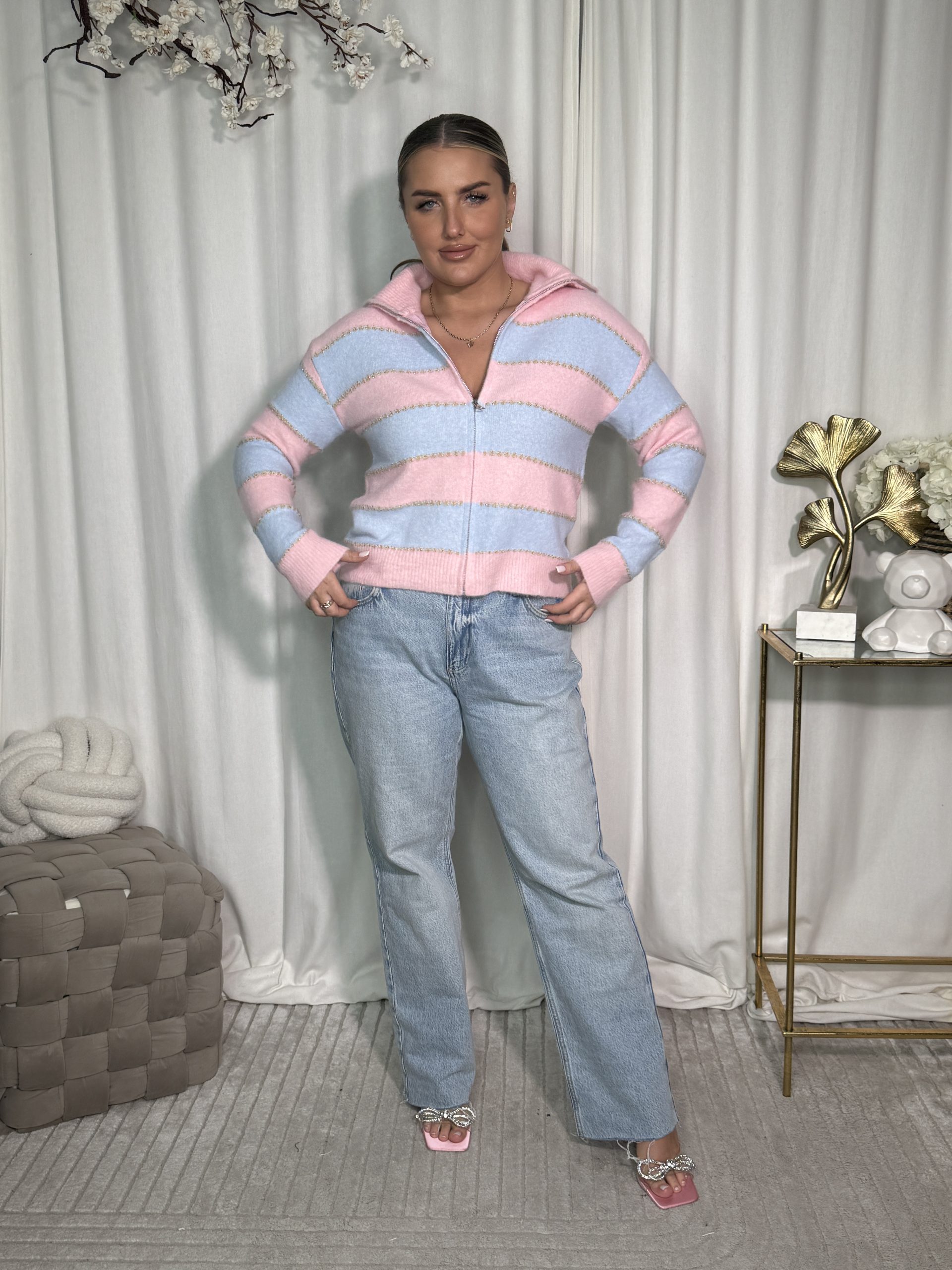 Sweter Pastelle Pink Blue - obrazek 5