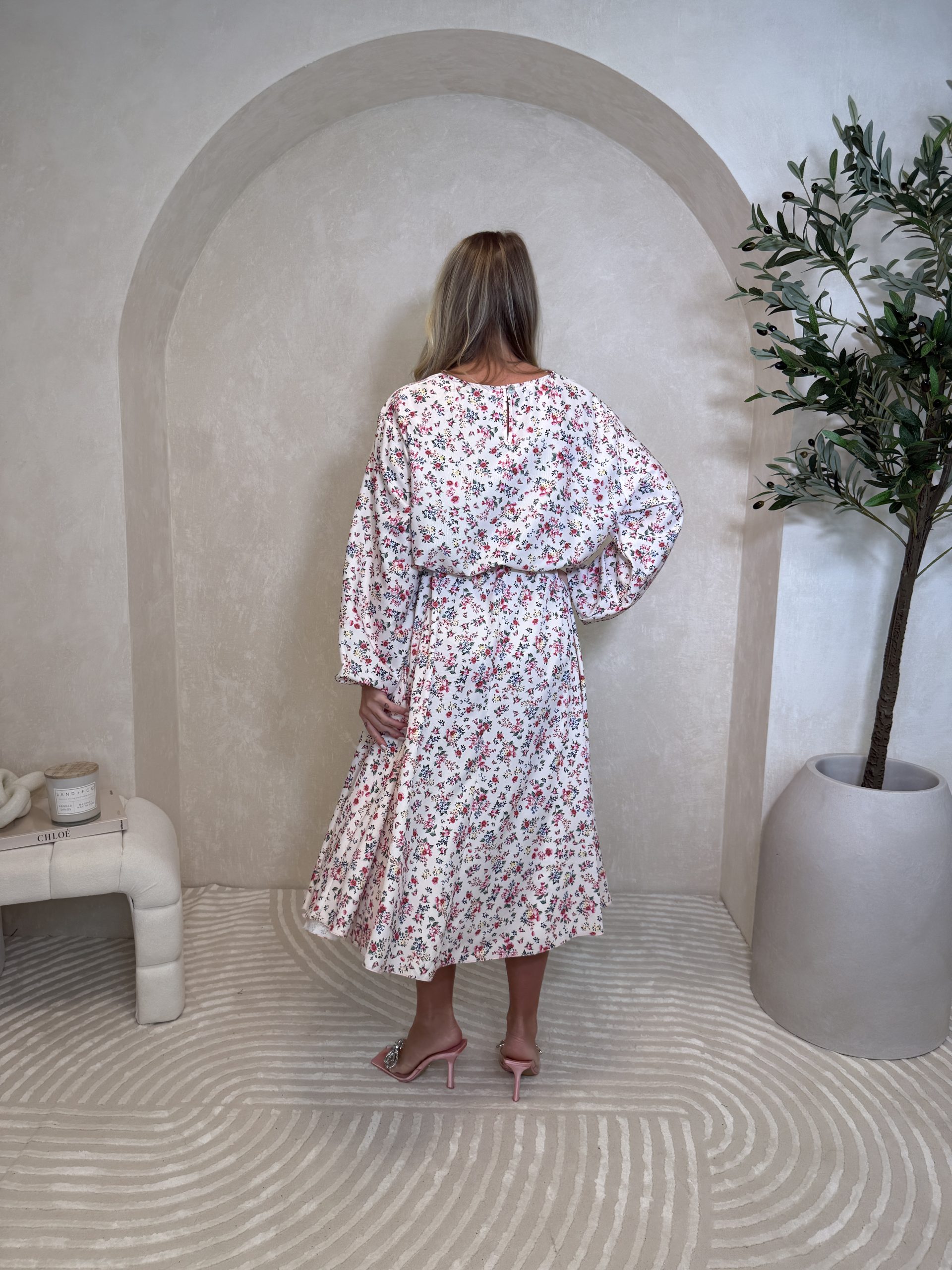 Sukienka Melli Pink Blue Flowers - obrazek 5