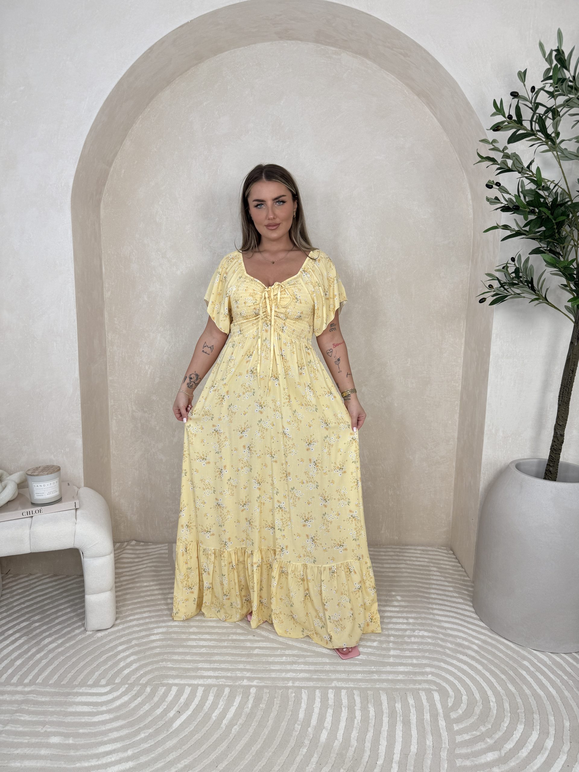 Sukienka Mavensi Yellow Flowers - obrazek 4