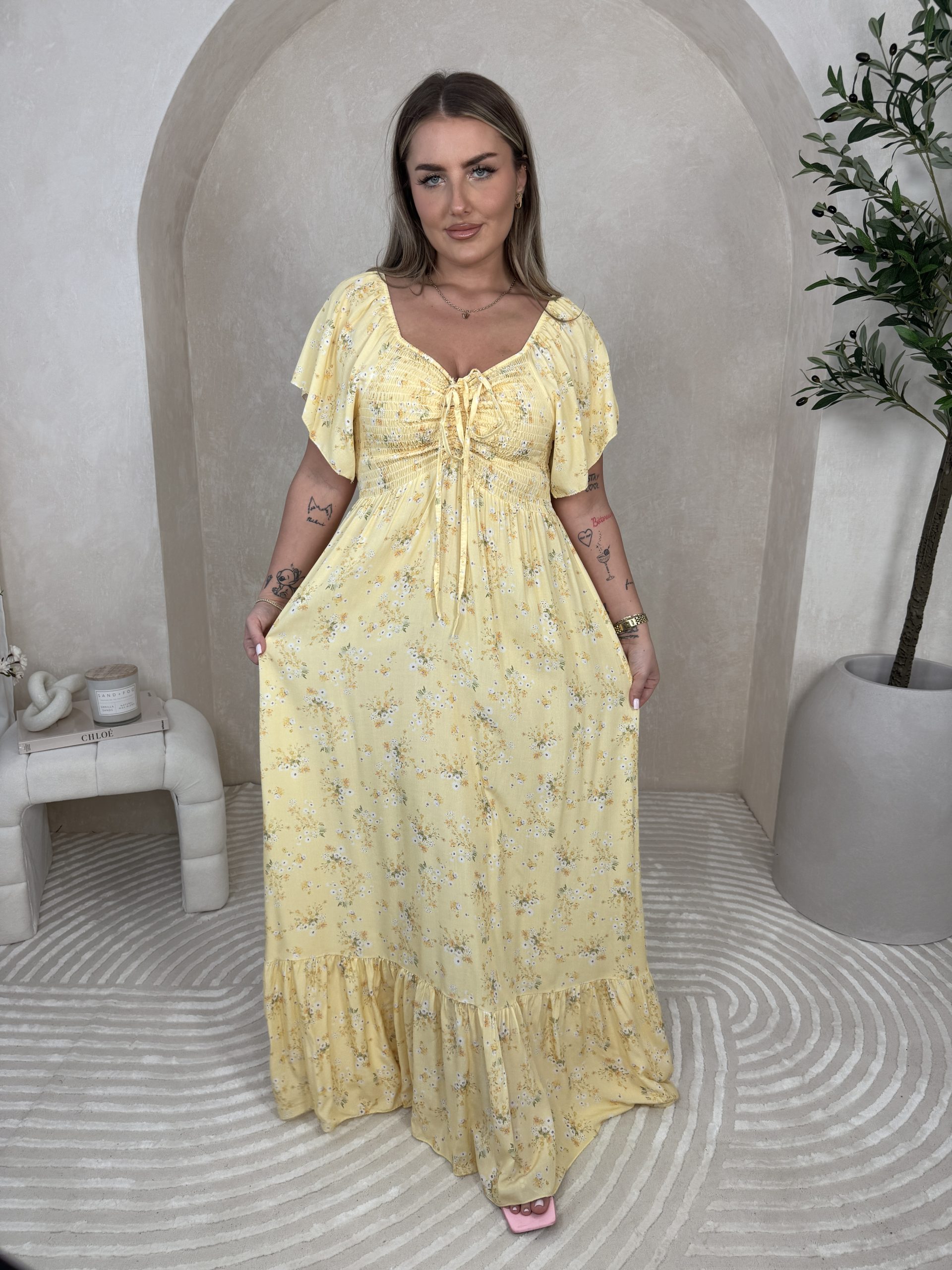 Sukienka Mavensi Yellow Flowers