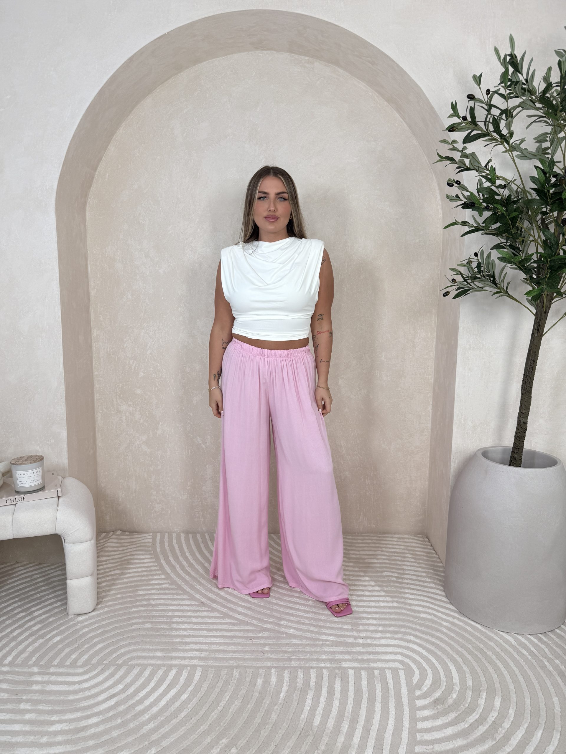 Spodnie Prato Baby Pink - obrazek 4