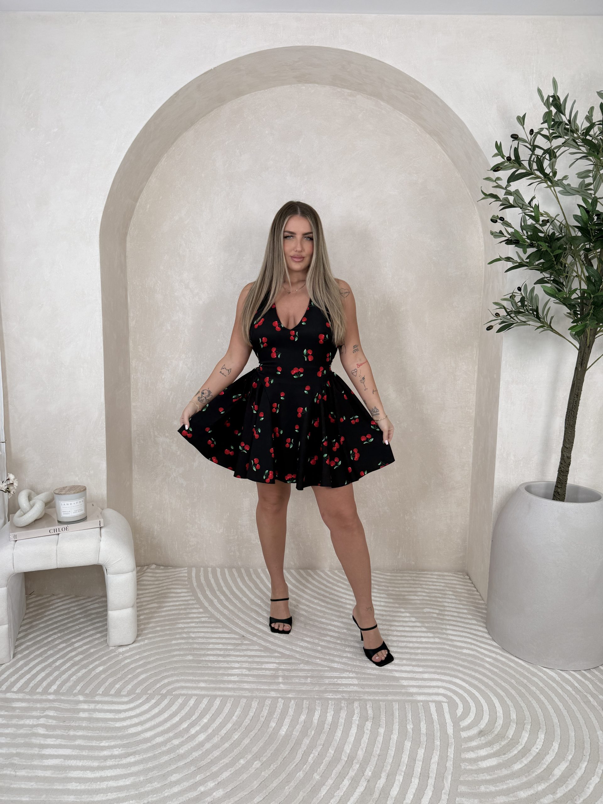 Sukienka Moneli Black Cherry - obrazek 6