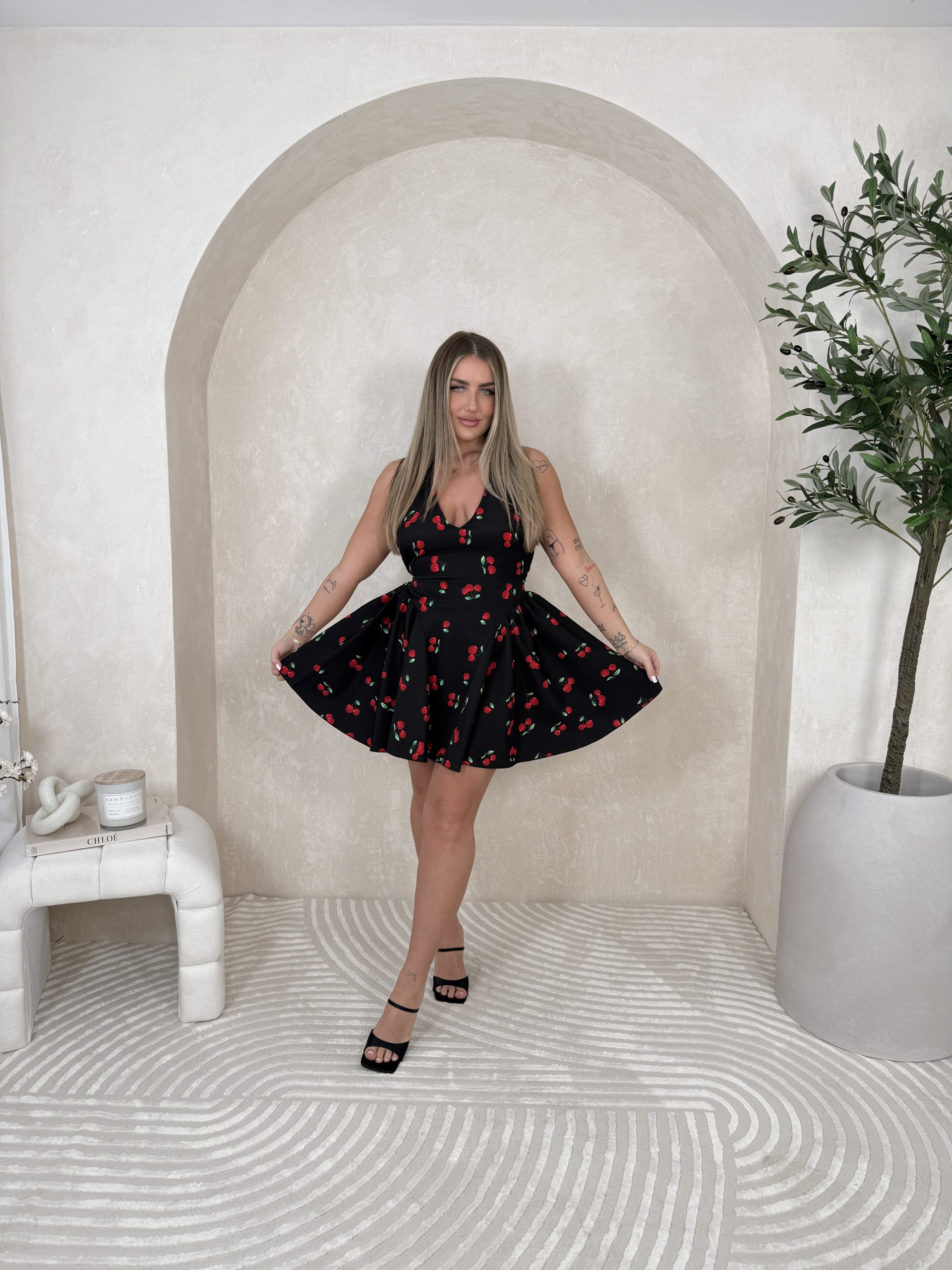 Sukienka Moneli Black Cherry - obrazek 7