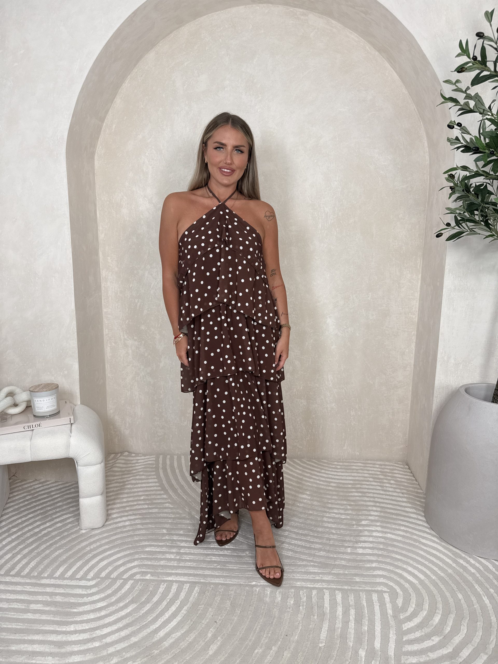 Sukienka Valmota Brown Dots - obrazek 5