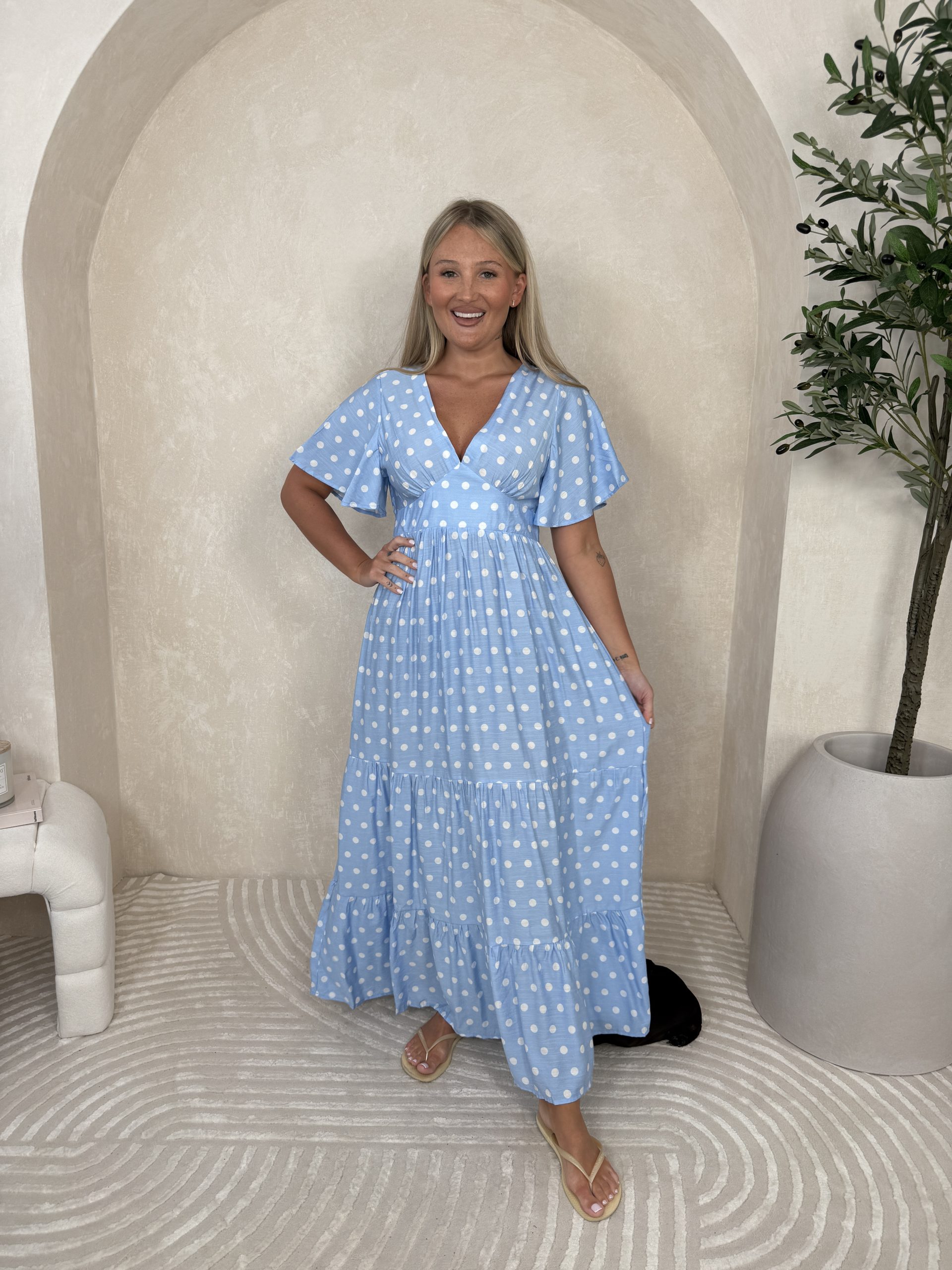 Sukienka Marielle Blue Dots - obrazek 3