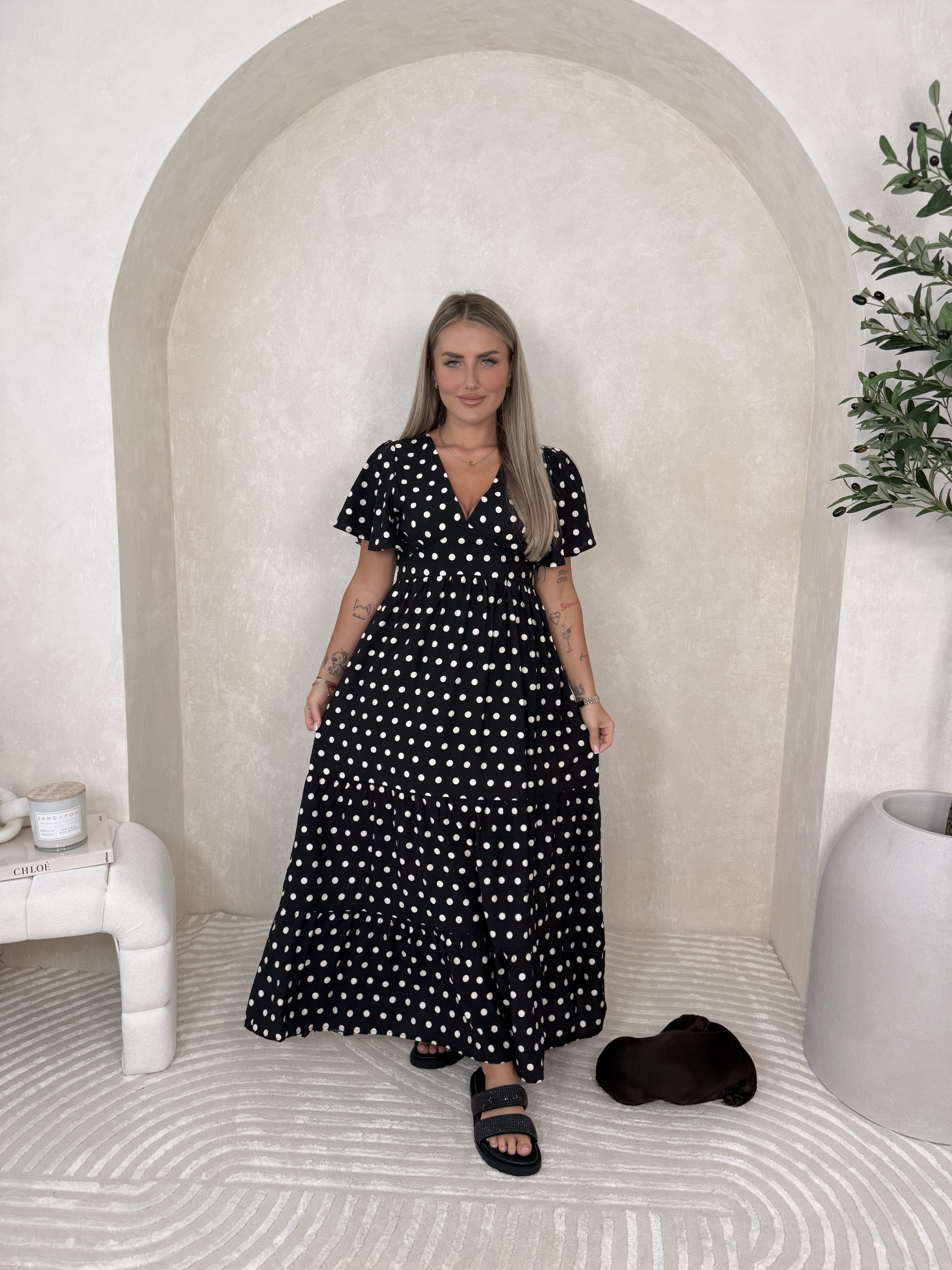 Sukienka Mareille Black Dots - obrazek 5