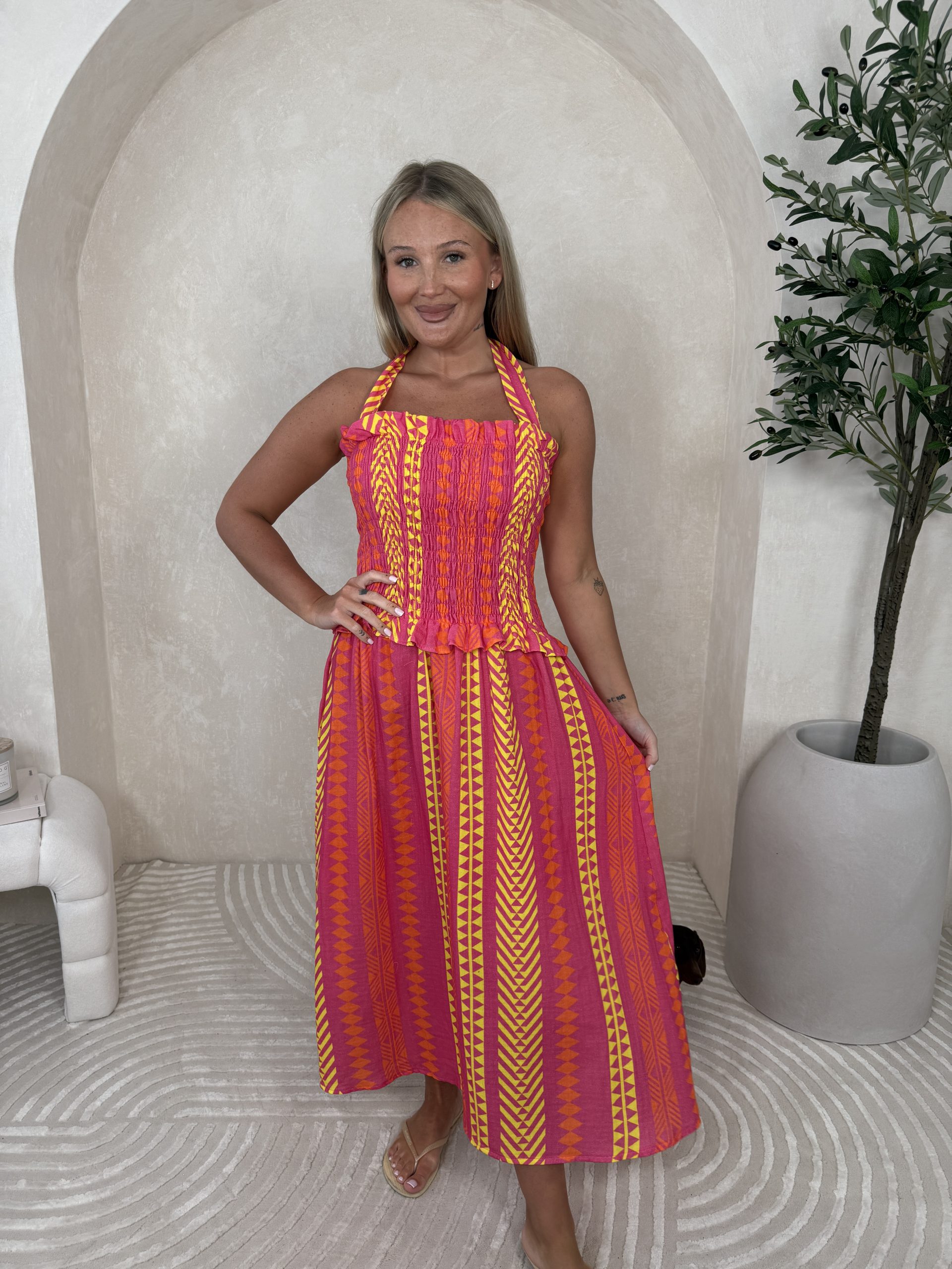 Sukienka Maia Pink Orange Yellow
