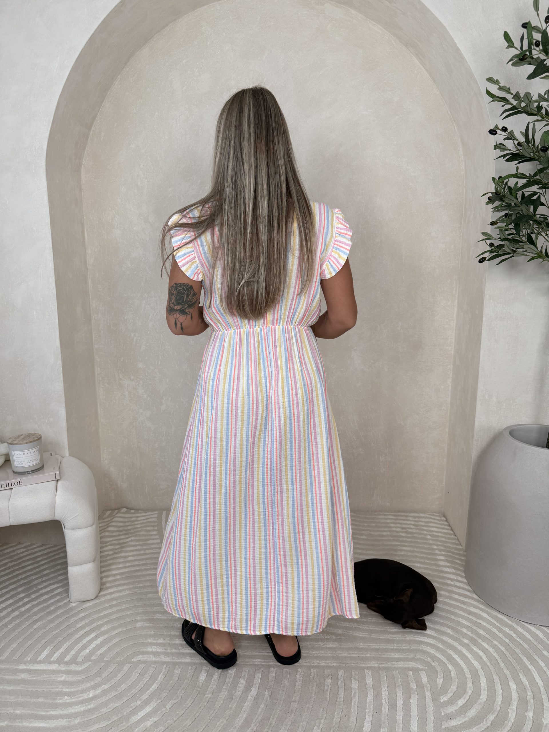 Sukienka Olaya Colorful Stripes - obrazek 4