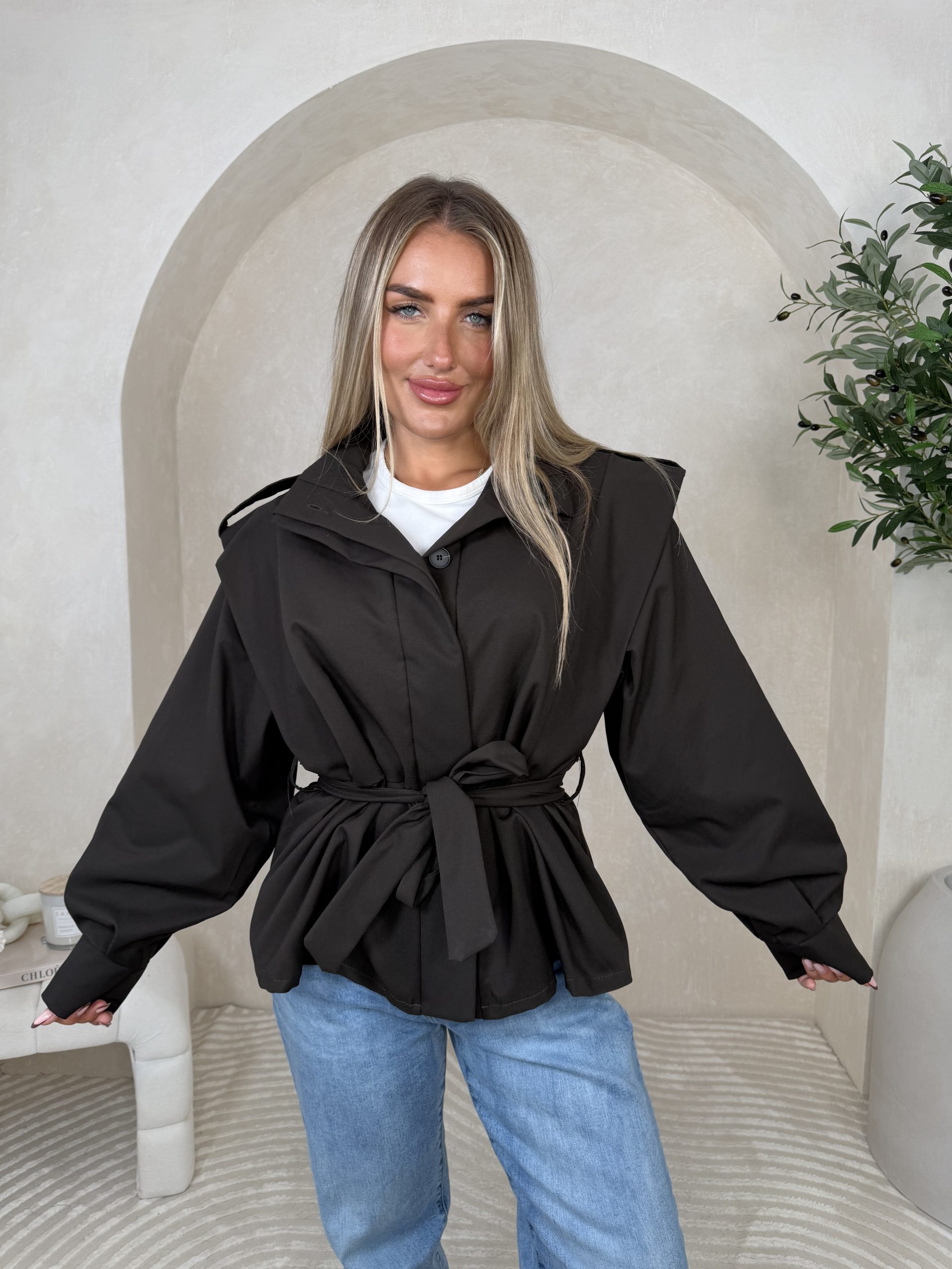 Kurtka Mubi Dark Brown - obrazek 5
