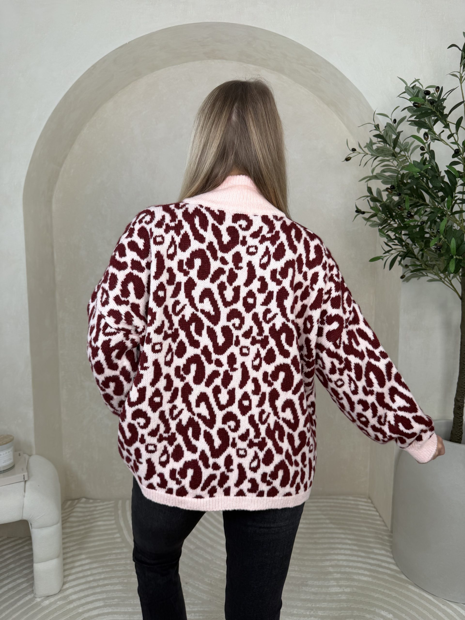 Sweter Saris Pink Bordo Pantera - obrazek 2