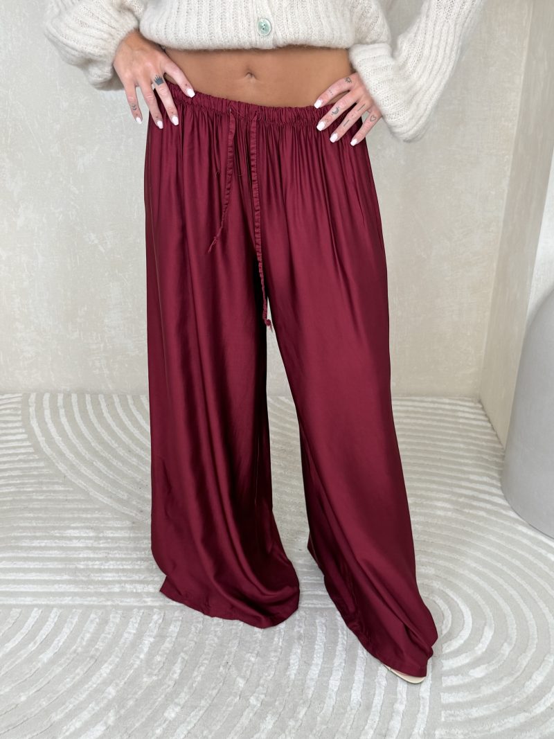 Spodnie Prato Bordo Satin
